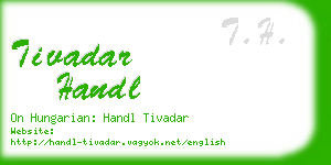 tivadar handl business card